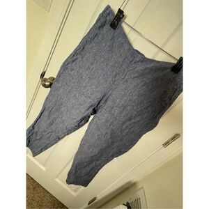J. Jill women’s linen pants size large petite blue